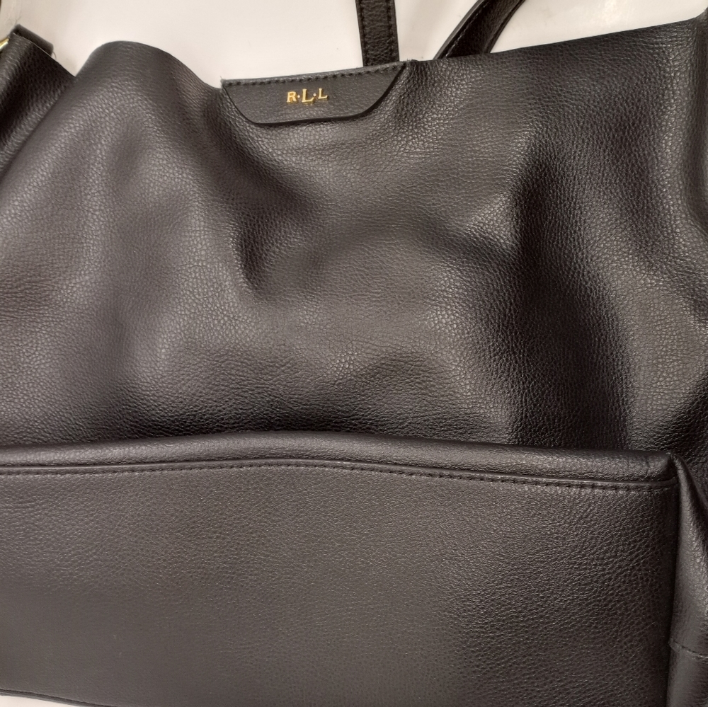 Black Leather Tote Bag - Picture 9 of 10